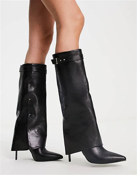 asos black knee boots